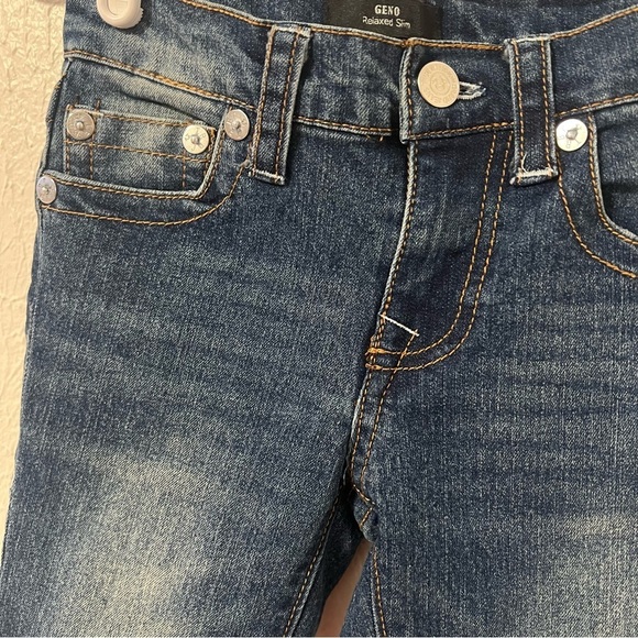 True Religion“Geno Relaxed Slim” Size 4 Kids Denim Jeans NWOT Embroidered - Picture 2 of 8